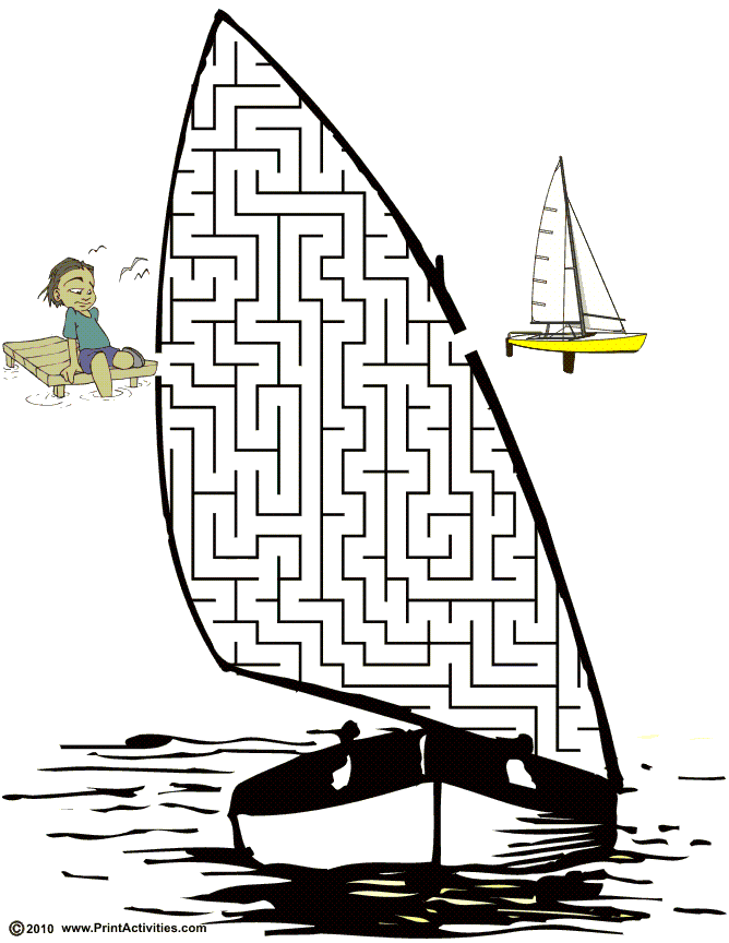 Boat Maze of a sailboat.
