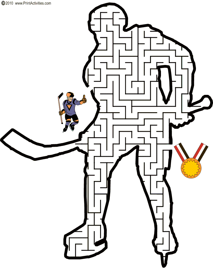Hockey Maze: Guide the hockey player thru the maze to become a winner.