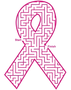 Pink Ribbon Maze: October is national breast cancer awareness month