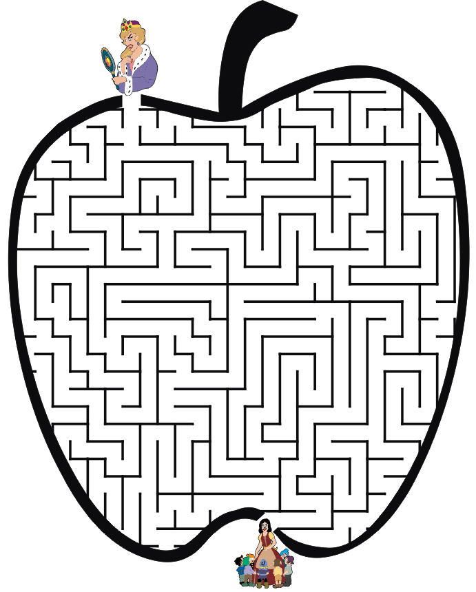 Snow White Maze: Guide the evil Queen to Snow White.